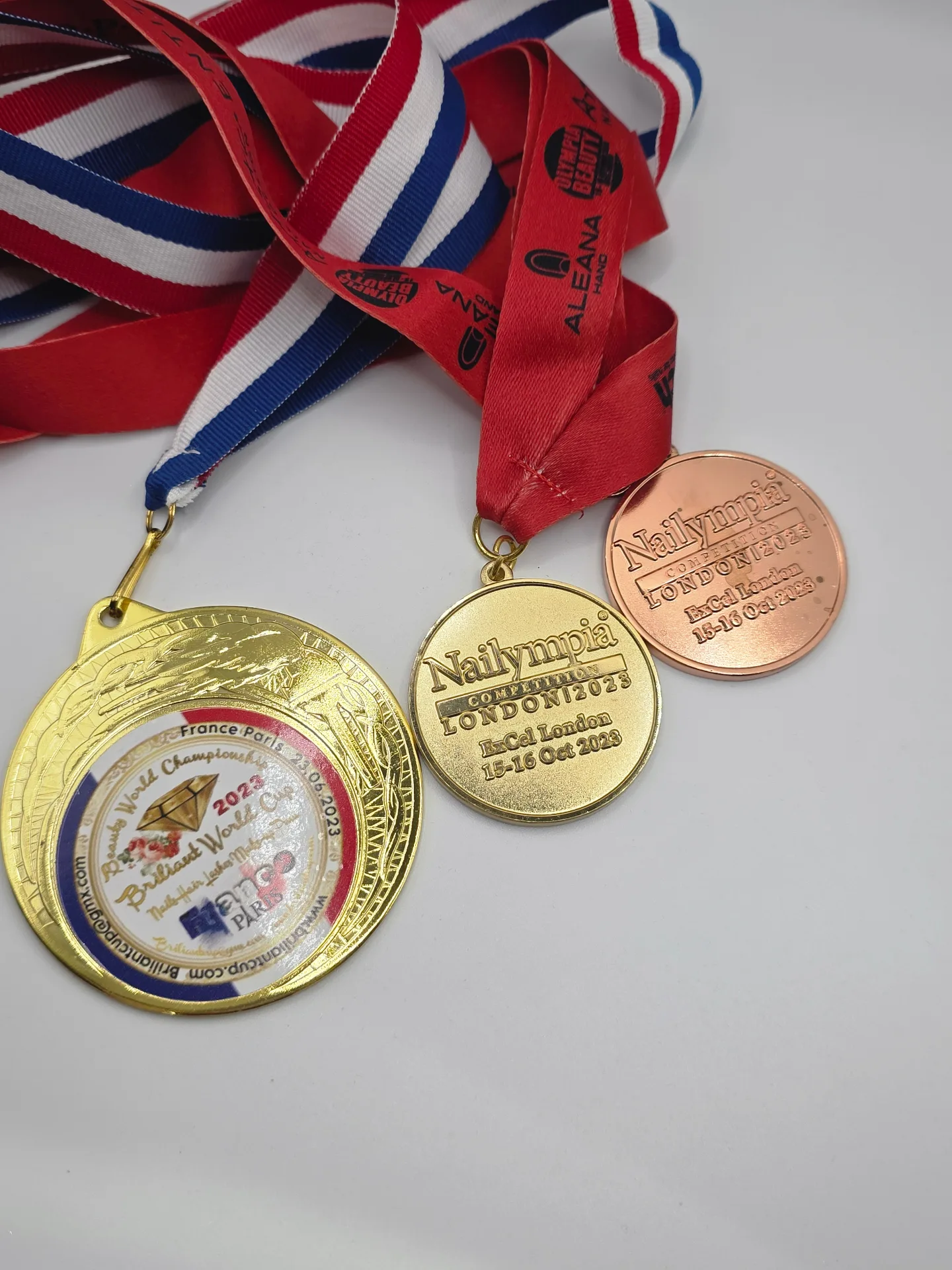 Brilliant World Cup and Nailympia competition medals
